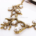 2015 personality flower shape pearl pendant necklace